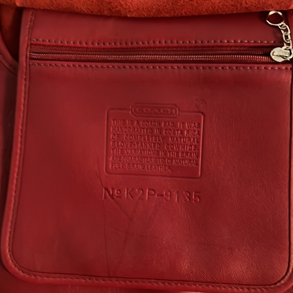 Red Leather Coach Bag - Picture 5 of 5